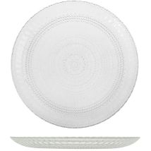 H&h Set 6 Piatti In Vetro Venere Trasparente Frutta Cm21