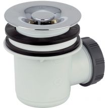 Wirquin 30723171 - Piletta per doccia Tourbillon D60, in ABS, cromato, colore: Grigio