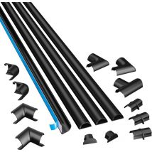 D-line - 3015KIT002, Nascondi Cavi, Canaline Elettriche, Canaline Per Impianti Elettrici, Canalina Passacavi tv, Canalina Coprifili - 4 x 1 m