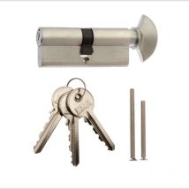 Lucchetto cilindrico Euro profile 40 x 40 mm, 6 punti, satinato - ERA