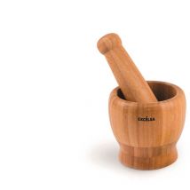 Eco Living Mortaio con Pestello, Bamboo, Marrone, Diametro: 10 cm - Excelsa