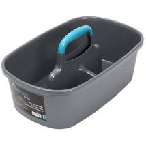 JVL - 20-410A - Contenitore per pulizia auto e bici, con manico, 19 x 40 x 26 cm, colore: foglia di tè e grigio