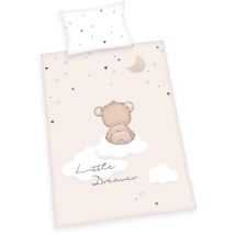 Set Biancheria da Letto, Little Dreamer, made in green by oeko tex, Federa 40 x 60 cm con Chiusura a Busta, Copripiumino 100 x 135 cm con Cerniera,