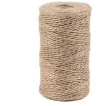 CJN23N Spago vite rinforzato con filo d'acciaio iuta naturale/metallo 10 cm - La Cordeline