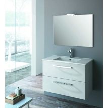 Legno, bagno Sospeso Nevada Colore Bianco (Solo Mobile), specchio e Applique non inclusi. Misure necessarie per lavabo 80 cm larghezza e 45 cm