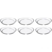 Leonardo 021127 Loop, Set di 6 sottobicchieri, in Vetro Trasparente, 10 x 10,5 x 1,5 cm, 6 unità