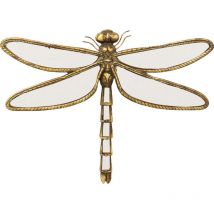 Design Decorazione Da Parete Dragonfly Mirror, Oro/A Specchio, 35Cm, Libellula, Riflessi Di Luce - Kare
