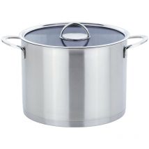 893268 Elegance Tutto Elettrico con Coperchio in Vetro 26 cm/Circa 10,0 Litri, Acciaio Inox, Argento, 40 x 27,5 x 21,5 cm, 2 unità - GSW