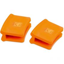 Efficienti - silicone Mitts / Maniglia Manopole, confezione da 2, di piccola dimensione, per gamma efficiente con un diametro di 20 cm, Orange - BRA