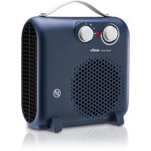Crux Dual Blue, Stufa Elettrica Basso Consumo, 2000 w, 3 Livelli di Potenza, Termostato Regolabile, Termoventilatore con Maniglia da Trasporto - Ufesa