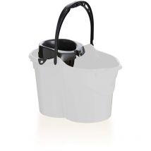 Maya strumenti professionali 09050-b mop secchio ovale con colino, 15 litri, bianco
