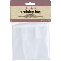KitchenCraft Home Made Sacchetto per Filtrare Marmellata, Burro, Yogurt, Formaggio, Poliestere, Sicuro in Lavatrice, Bianco, 30 cm