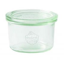 Weck - Set di 12 Sturzglas-Vasetti 200 ml con Coperchio in Vetro, per conservare, Resistenti al Calore, microonde, Adatti al Forno, con Bordo