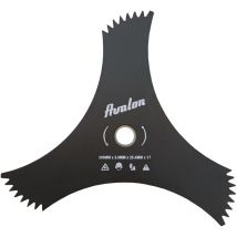 Avalon - Disco a 3 Punte dentate Universale 300 x 25,4 x 3 mm per decespugliatore, Lama per Tagliare Erba densa, Acciaio da 3 mm