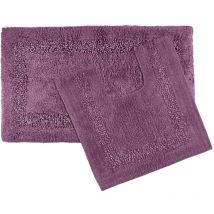 Tony's Textiles Diamante - tappetini per Bagno - 100% Cotone Resistente - Set da 2 - Viola Melanzana