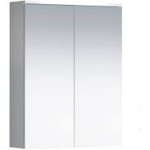 Trendteam - smart living Wons Armadietto a Specchio, Legno ingegnerizzato, Verniciato Bianco Lucido, 60 x 78 x 18 cm