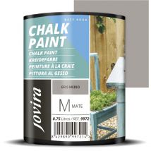 Chalk Paint, Pittura al Gesso, Matte all' Aqua, Rinnova il tuo arredamento con creatività. (750 millilitri, Grigio Medio) - Jovira Pinturas