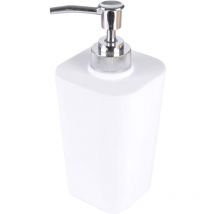 Douceur d'Intérieur Dispenser di Sapone Effetto Soft Touch 7 x 7 x 17,5 cm Vitamina Bianco