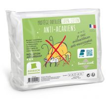 SWEET HOME Copricuscino anti-acaro, 50 x 70 cm, in 100% cotone, morbido e confortevole, forma rettangolare, lavabile in lavatrice