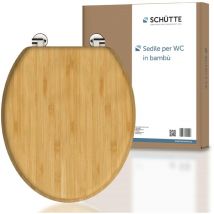 Schütte - 81001-A Bamboo, Solido, Coperchio Sostenibile in Legno, Fatto, Adatto a Tutti gli Standard, Carico Massimo Sedile wc 150 kg