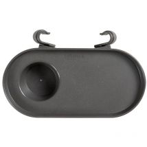 Lafuma Mobilier Mobile Portabicchieri per Poltrona Relax in plastica Riciclata al 100%, Titanio, LFM52559105