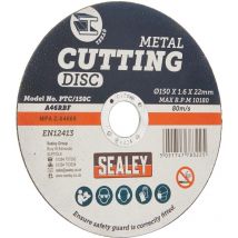 Sealey - Disco da taglio PTC/150C Ø150 x 1,6 mm, foro 22 mm