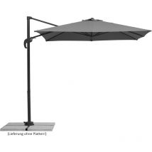 Schneider -irme Rhodos Junior, antracite, ca. 230 x 230 cm, 8 pezzi, ombrellone quadrato