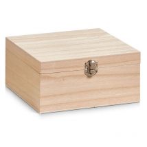 Zeller 15125 Scatola Portaoggetti, Legno, Beige, 20x20x9.5 cm