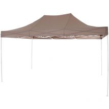 Copritetto, tortora a gazebo tuttofare, 3 x 4,5 m, rivestimento in poliestere 160 g/m², rivestito in pu, tortora