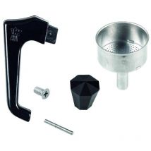 Kit di Ricambio Per Caffettiera 1 Tazza, Include Un Imbuto in Alluminio Alimentare (universale), Un Manico, Un Pomolo, Una Spinetta, Una Vite,