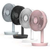 Newlux - Ventilatore da tavolo usb Windpure Desk W300 con 4 Vel, testa pieghevole, batteria al litio fino a 50 min. Ventilatore da scrivania