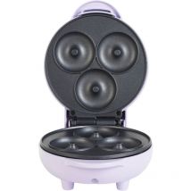 PT4698PPVDEEU7 - Mini piastra per ciambelle, 550 w, piastre antiaderenti facili da pulire, 3 mini ciambelle alla volta, ciambelle vegane, colazione,