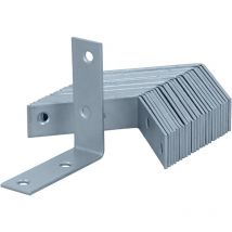 Helpmate - 24 pezzi angolo sedia 60 x 60 x 18 mm – Connettore angolare zincato galvanicamente & blu passivato – Angolo per mobili con eccellente