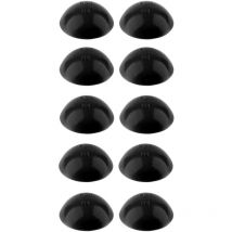 10x Coprivite con labbro di tenuta cappuccio plastica viti testa cilindrica bombata copertura coperchi tappi, Nero 14mm - Cyclingcolors