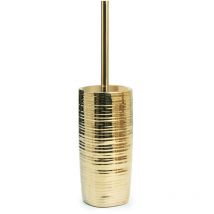 Scopino Da Appoggio Kelly Oro – KY338700000 – Portascopino in ceramica con finitura oro elegante – 10,3 x 10,3 x 40 cm