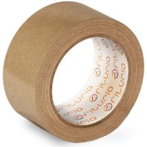 Ofituria Cinta Adhesiva Ecológica De Papel Kraft Color Marrón. Cinta De Carrocero Para Embalaje, Enmarcar Cuadros O Sellar. Empaquetado Seguro Y 