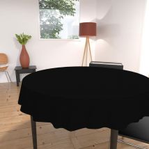 Soleil d'ocre Tovaglia Antimacchia, Nero, Diametro 180 cm