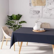 Soleil d'ocre Tovaglia Antimacchia, Blu Marino, 140 x 240 cm