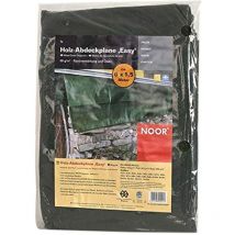 Telo di Copertura in Legno Easy 90 g/m², ca. 1,50 x 6 m, Verde, Impermeabile, per Legna da ardere, Durevole Telo Protettivo con Occhielli - Noor
