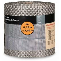 Noor - Strisce frangivista in pvc, 0,19 x 2,55 m, in Rattan, cromate, Pannelli per recinzioni a Doppia Asta, frangivista per Giardini