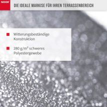 Tenda da sole laterale esclusiva 200 x 350 cm, antracite, ideale per balcone, terrazza e giardino, protezione solare/parapioggia/antivento con