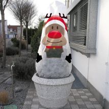 Winterschutz Vlieshaube Rudi 130x160 cm – 100 % Polypropylen – Weiß mit Druckmotiv – Atmungsaktiv, UV-beständig