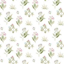 Noordwand - Papier peint Blooming Garden 6 Flowers and Plants Blanc vert