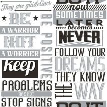 Noordwand - Papier peint Friends & Coffee Words and Letters Noir & blanc