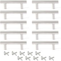 10PCS Poignée De Meuble Cuisine Acier Inoxydable Poignée En t Espacement Des Trous De 64 mm Pour Tiroir Armoire Chambre Porte De Placard Cuisine