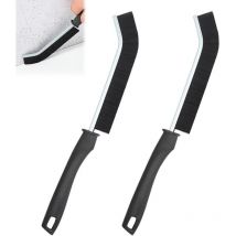 2 Pcs Brosse de Nettoyage Rainure Fenetre Brosse à Nettoyer Les Interstices avec Poignée - Norcks