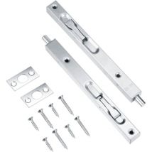 Norcks - 2 Pièces Loquet Caché De Porte Boulon De Sécurité, Loquet Coulissant De Poignée à Levier, Verrous Et Boulon Loquet De Porte Dissimulés,8Inch