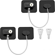 Norcks - 2PCS Serrure De Porte Du Réfrigérateur, Serrure à Sécurité De Frigo Pour Enfants, Verrouillage De Fenêtre Et Porte