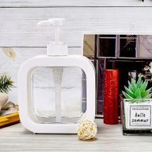 Distributeur De Savon En Plastique 300Ml Bouteille Savon Transparent Cuisine Et Salle De Bain - Norcks