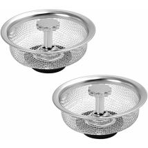 Norcks - Filtre à Évier, Bouchon d Evier, 2X Filtre Évier Cuisine En Acier Inoxydable Pour Évier De Cuisine, Salle De Bain, Diamètre De 3.26''